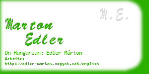 marton edler business card